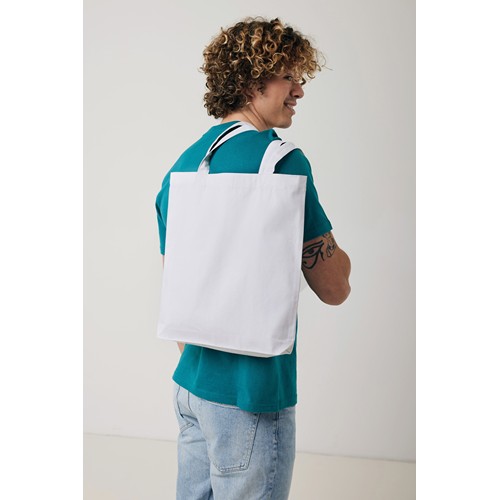 white Bolsa de algodón reciclado Impact Aware ™