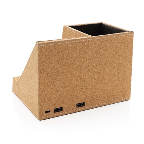 Chargeur à induction 5W en liège avec porte-crayons - 6