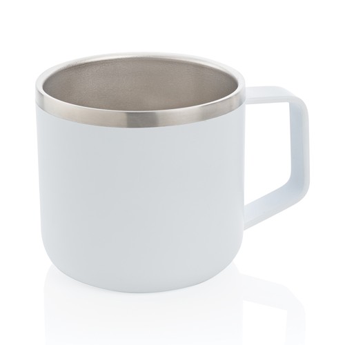 white Taza de acero inoxidable