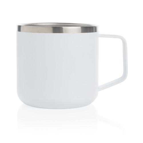 white Taza de acero inoxidable