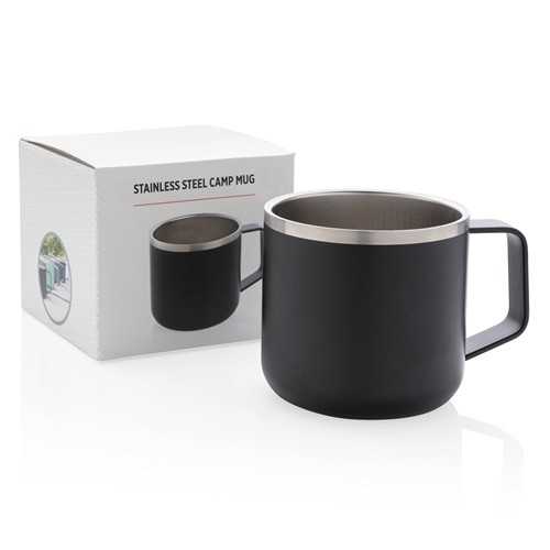 black Taza de acero inoxidable