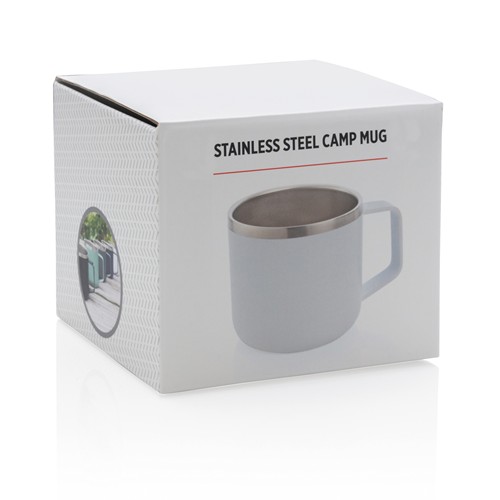 white Taza de acero inoxidable