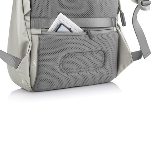 gris claro Bobby Soft, mochila antirrobo