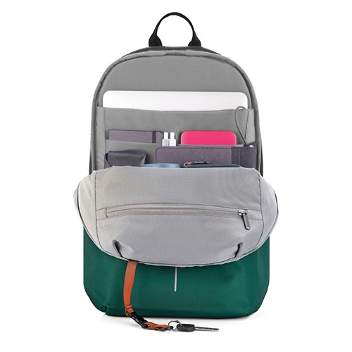 verde bosque Bobby Soft, mochila antirrobo