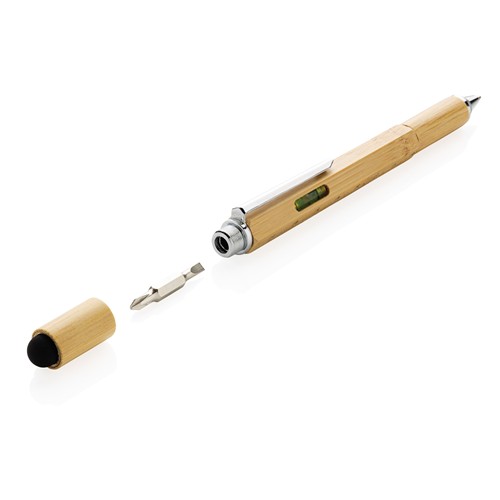 Boîte à outils 5 en 1 en bambou - 3