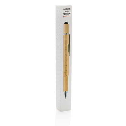 Boîte à outils 5 en 1 en bambou - 12