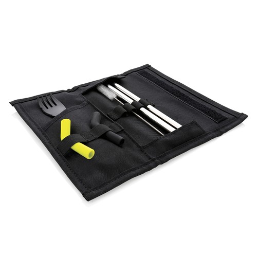 Set pailles 2 pcs et couverts Tierra - 3