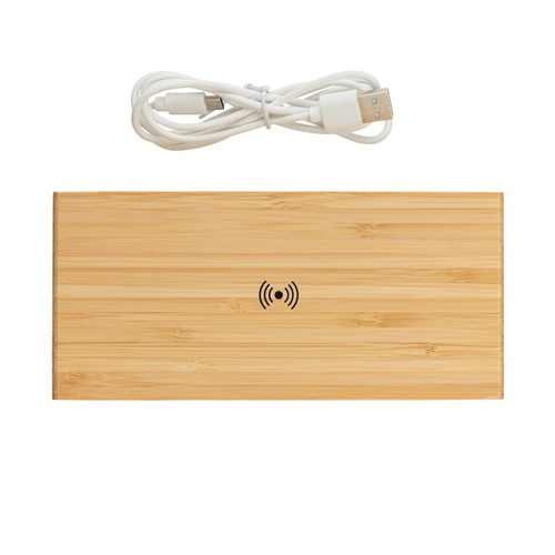 Réveil en bambou avec chargeur sans fil 5W - 7