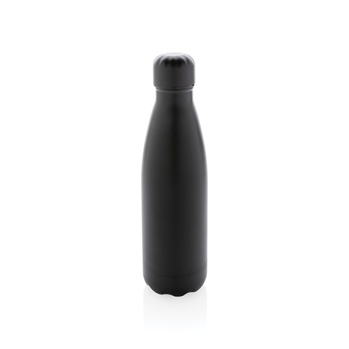 black Botella de acero inoxidable al vacío de color sólido 500ml