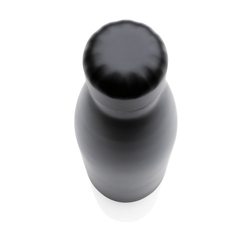 black Botella de acero inoxidable al vacío de color sólido 500ml