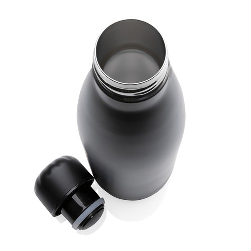 black Botella de acero inoxidable al vacío de color sólido 500ml