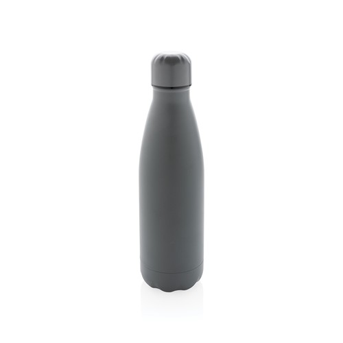 gray Botella de acero inoxidable al vacío de color sólido 500ml