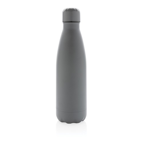 gray Botella de acero inoxidable al vacío de color sólido 500ml