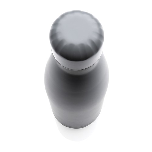 gray Botella de acero inoxidable al vacío de color sólido 500ml