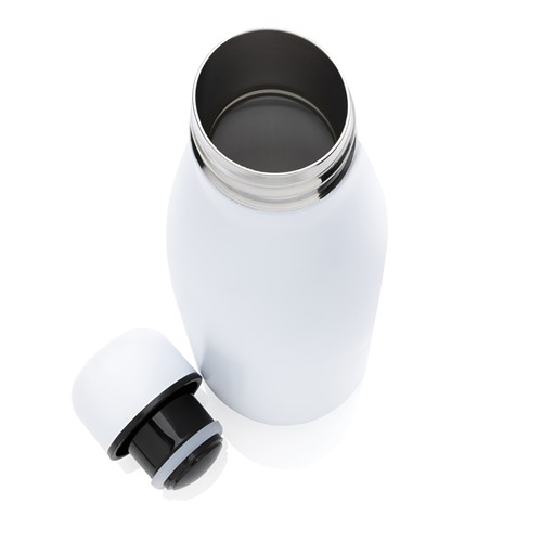 white Botella de acero inoxidable al vacío de color sólido 500ml