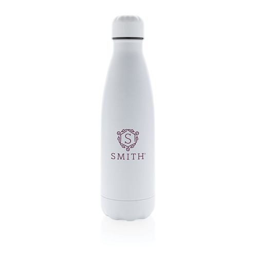 white Botella de acero inoxidable al vacío de color sólido 500ml