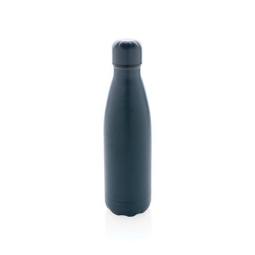 blue Botella de acero inoxidable al vacío de color sólido 500ml