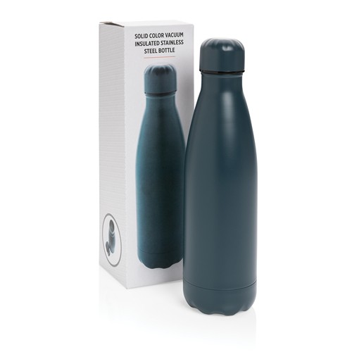 blue Botella de acero inoxidable al vacío de color sólido 500ml
