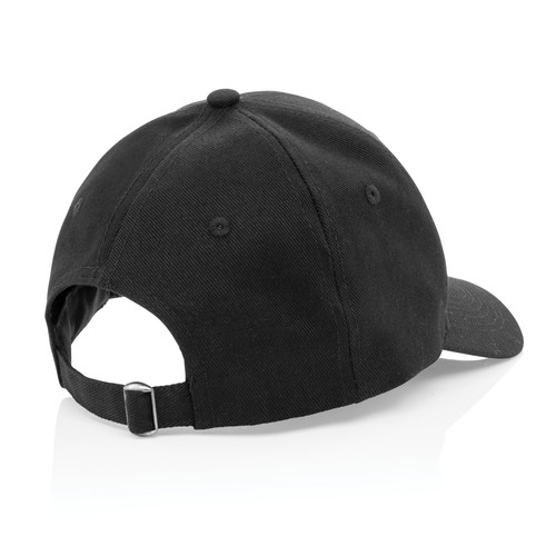 black Gorra Impact 6 paneles 280gr de algodón reciclado