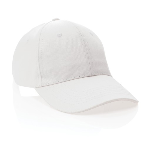 white Gorra Impact 6 paneles 280gr de algodón reciclado