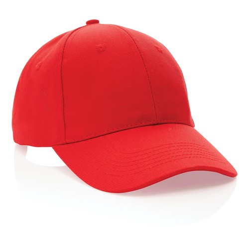 red Gorra Impact 6 paneles 280gr de algodón reciclado