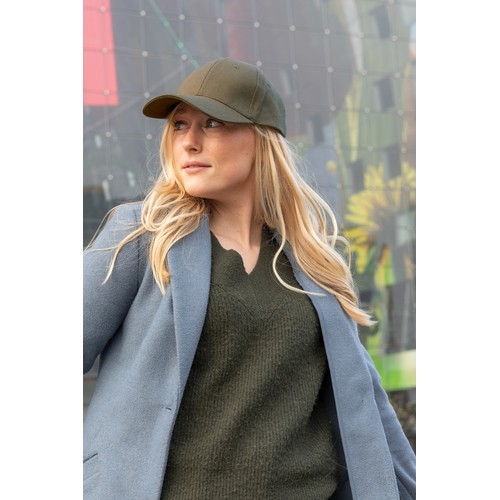 green Gorra Impact 6 paneles 280gr de algodón reciclado