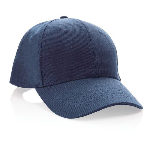 azul marino Gorra Impact 6 paneles 280gr de algodón reciclado