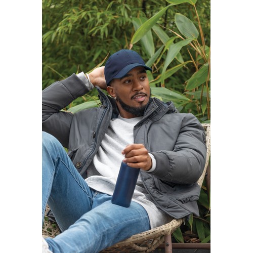 azul marino Gorra Impact 6 paneles 280gr de algodón reciclado