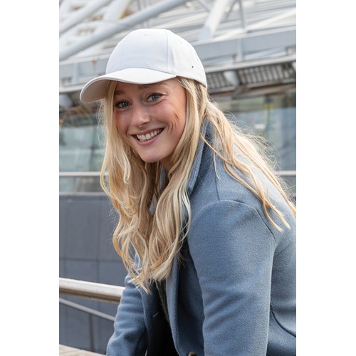 white Gorra Impact 6 paneles 280gr de algodón reciclado