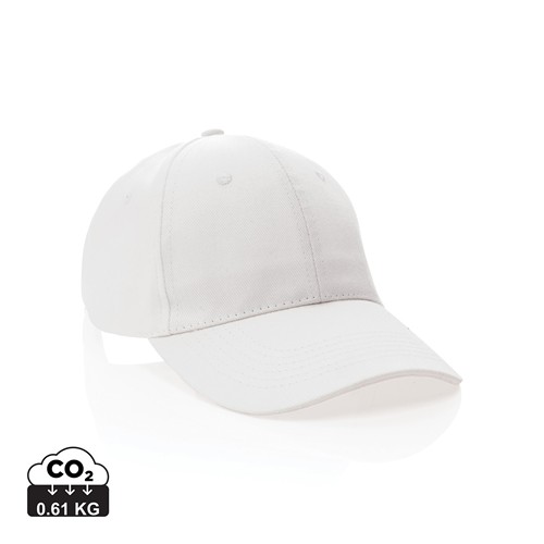 white Gorra Impact 6 paneles 280gr de algodón reciclado