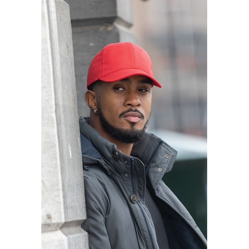 red Gorra Impact 6 paneles 280gr de algodón reciclado