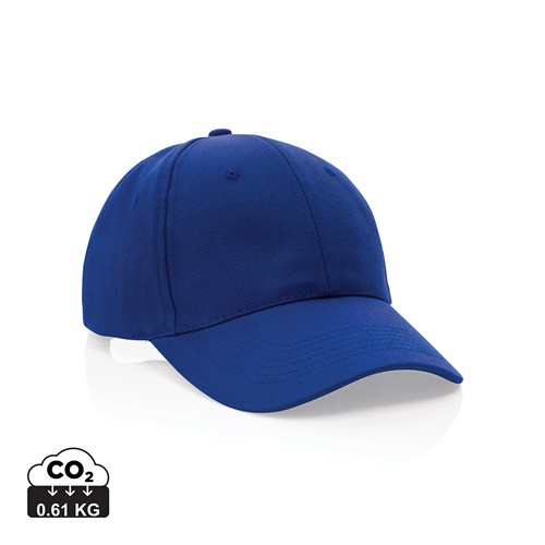 blue Gorra Impact 6 paneles 280gr de algodón reciclado