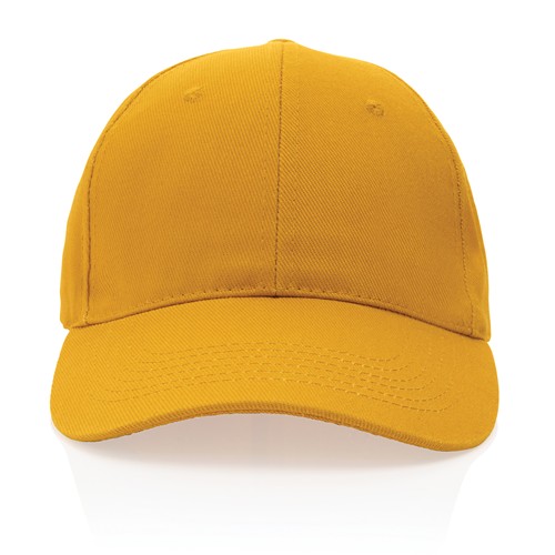 yellow Gorra Impact 6 paneles 280gr de algodón reciclado
