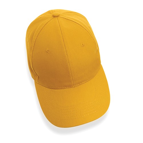 yellow Gorra Impact 6 paneles 280gr de algodón reciclado
