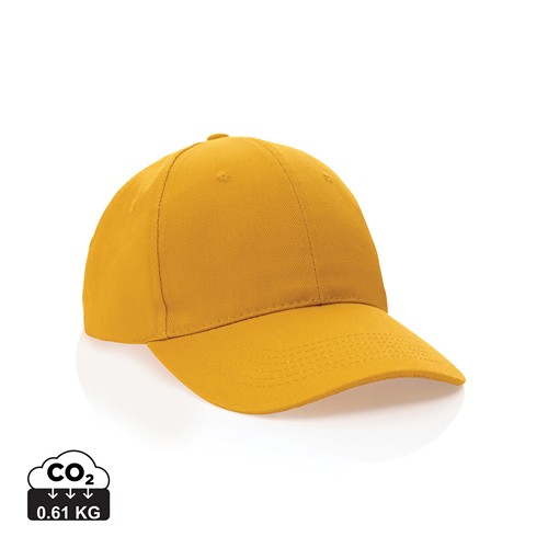 yellow Gorra Impact 6 paneles 280gr de algodón reciclado