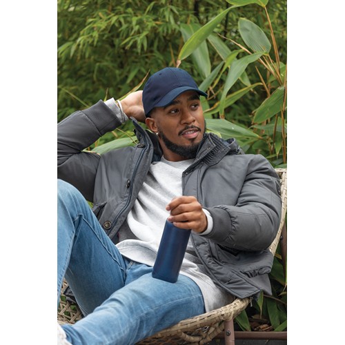 azul marino Gorra Impact 6 paneles 280gr de algodón reciclado