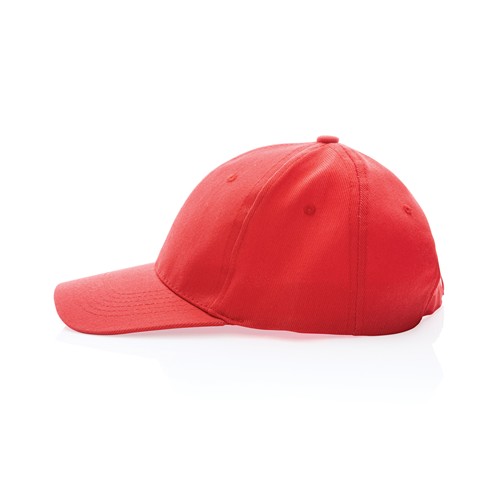 rojo claro Gorra Impact 6 paneles 280gr de algodón reciclado
