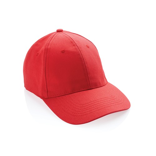 rojo claro Gorra Impact 6 paneles 280gr de algodón reciclado
