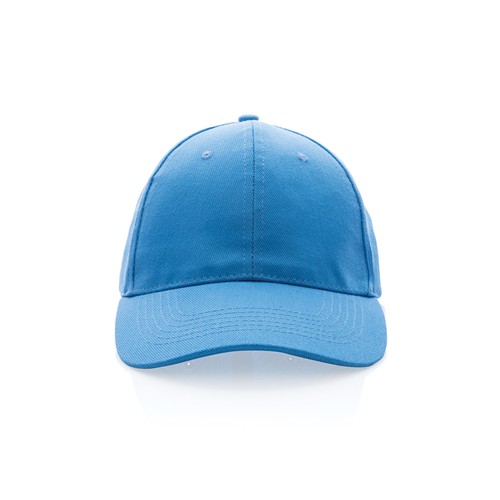 azul claro Gorra Impact 6 paneles 280gr de algodón reciclado
