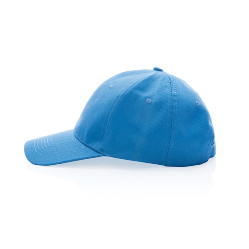 azul claro Gorra Impact 6 paneles 280gr de algodón reciclado