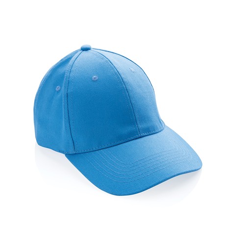 azul claro Gorra Impact 6 paneles 280gr de algodón reciclado