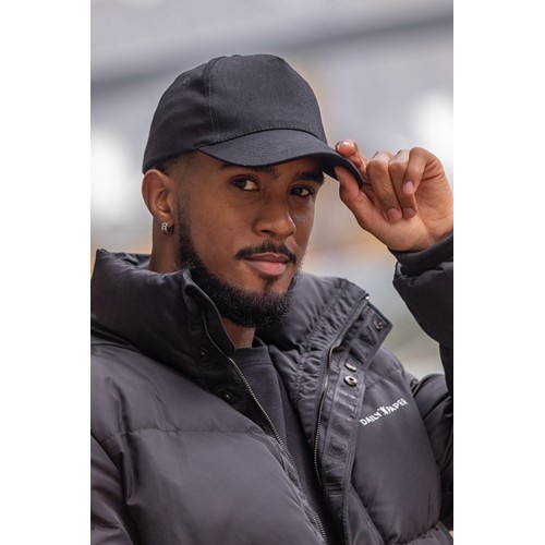 black Gorra de algodón reciclado Impact 280gr con trazador AWARE™