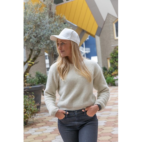 white Gorra de algodón reciclado Impact 280gr con trazador AWARE™