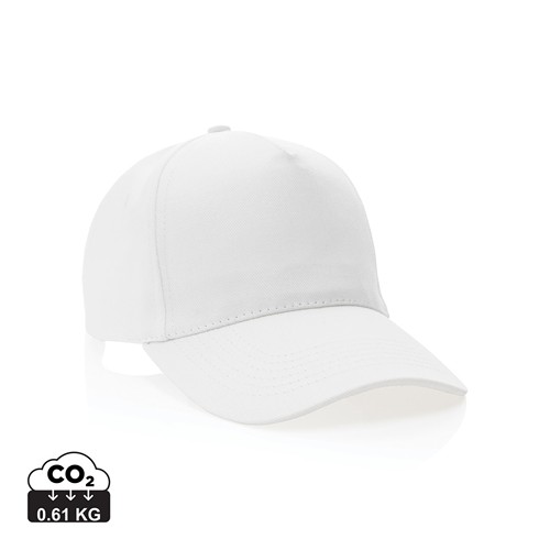 white Gorra de algodón reciclado Impact 280gr con trazador AWARE™