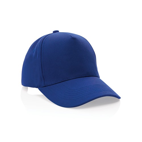 blue Gorra de algodón reciclado Impact 280gr con trazador AWARE™