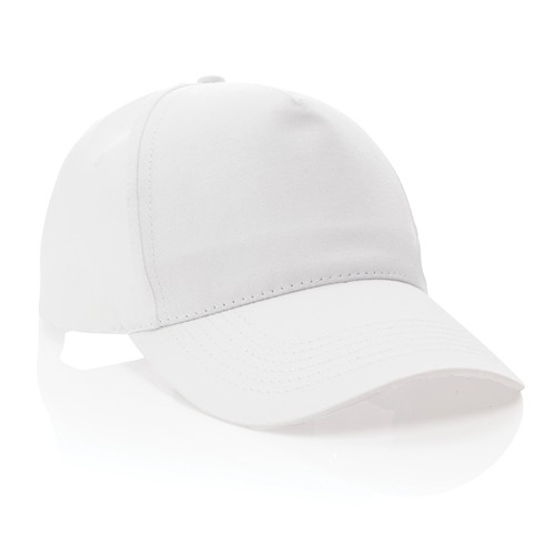 white Gorra de algodón reciclado Impact 190 gr con trazador AWARE™