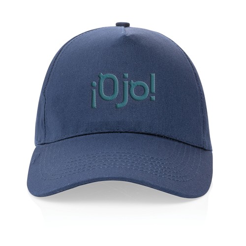 azul marino Gorra de algodón reciclado Impact 190 gr con trazador AWARE™