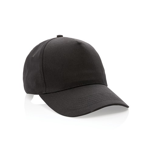 black Gorra de algodón reciclado Impact 190 gr con trazador AWARE™