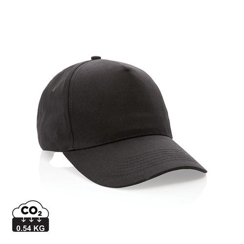 black Gorra de algodón reciclado Impact 190 gr con trazador AWARE™