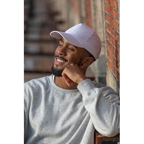 white Gorra de algodón reciclado Impact 190 gr con trazador AWARE™